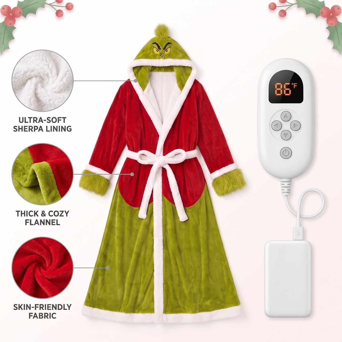 Castanella - Christmas Heated Robe